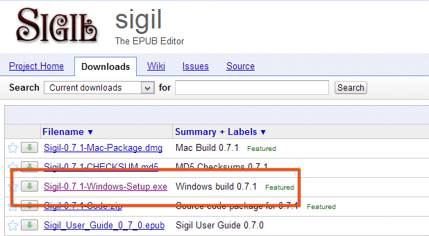 Sigil－Windows－Setup.exeをクリック