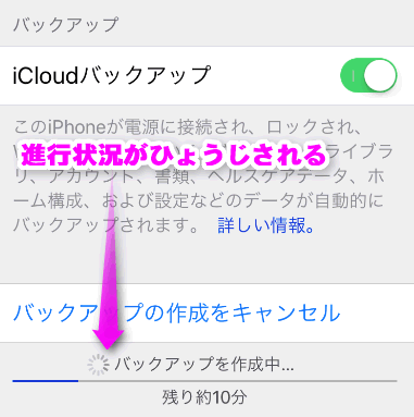 Icloudのバックアップが失敗する