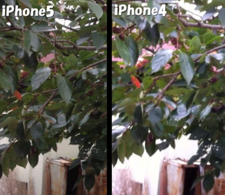 iPhone5とiPhone4都の画質比較